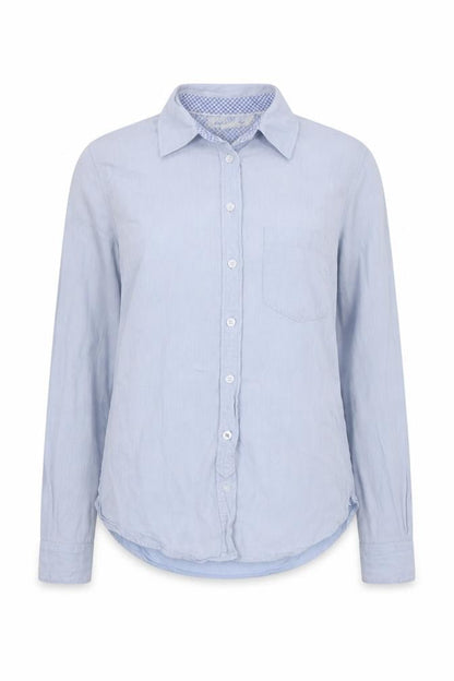 Womens UK Size 32 H&M Blue Basic Button-Up