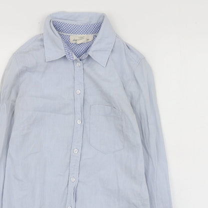 Womens UK Size 32 H&M Blue Basic Button-Up