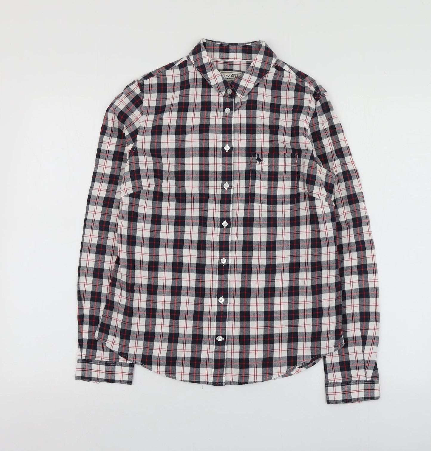 Womens UK Size S Jack Wills Blue Basic Button-Up