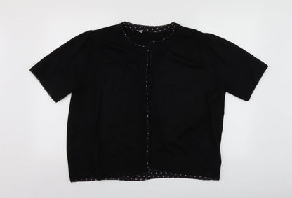 Heather Valley Womens Beige Collared  Acrylic Cardigan Jumper Size 14