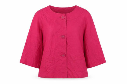 Betty Jackson Womens Pink  Linen Jacket Suit Jacket Size 12