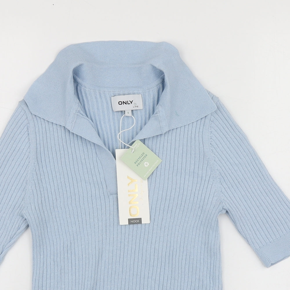 Womens UK Size S Only Blue Pullover Jumper