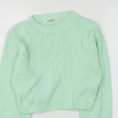 Womens UK Size 10 Glamorous Green Pullover Jumper
