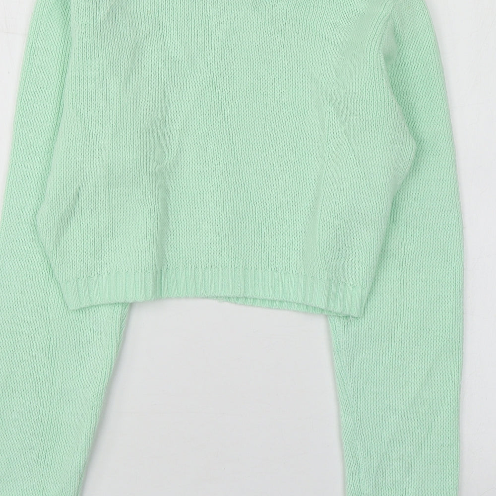 Womens UK Size 10 Glamorous Green Pullover Jumper