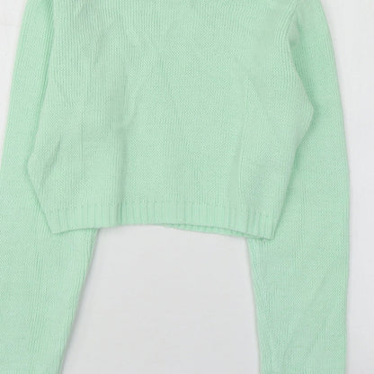 Womens UK Size 10 Glamorous Green Pullover Jumper