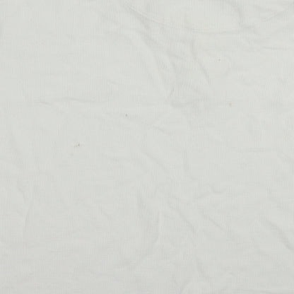 James Harvest Mens White  Cotton  Polo Size L Collared Button