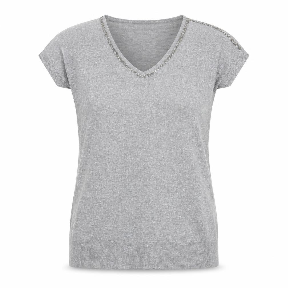 Womens UK Size S Wallis Silver Tunic Blouse