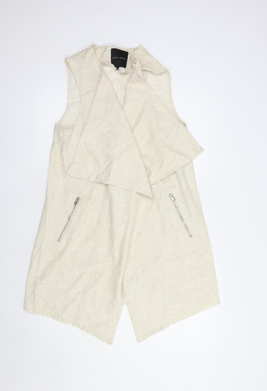 New Look Womens Beige   Jacket Waistcoat Size 12