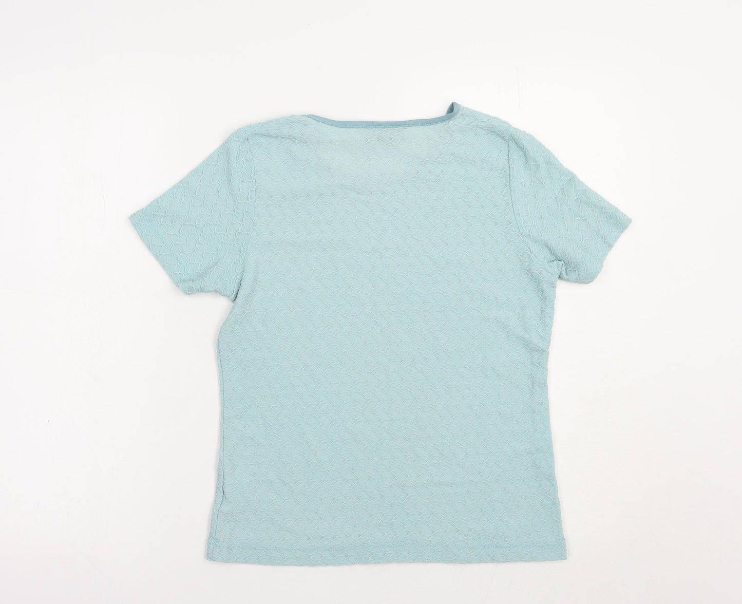 Womens UK Size 12 Emreco Blue Basic T-Shirt