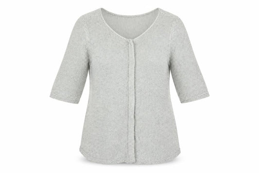 Womens UK Size 10 Oui Grey Cardigan Jumper