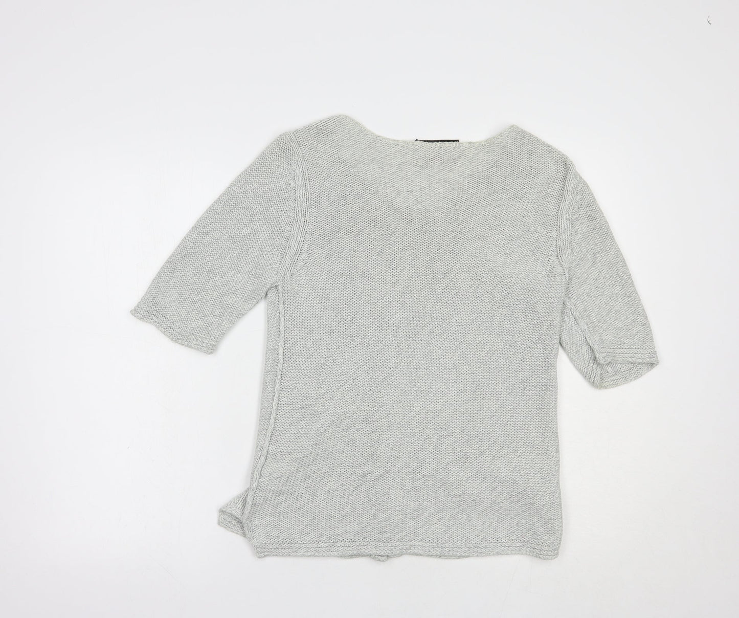 Womens UK Size 10 Oui Grey Cardigan Jumper