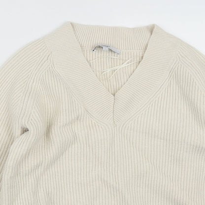 Womens UK Size S NEXT White Pullover Jumper