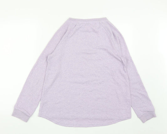 Primark Womens Purple Round Neck  Polyester Pullover Jumper Size S