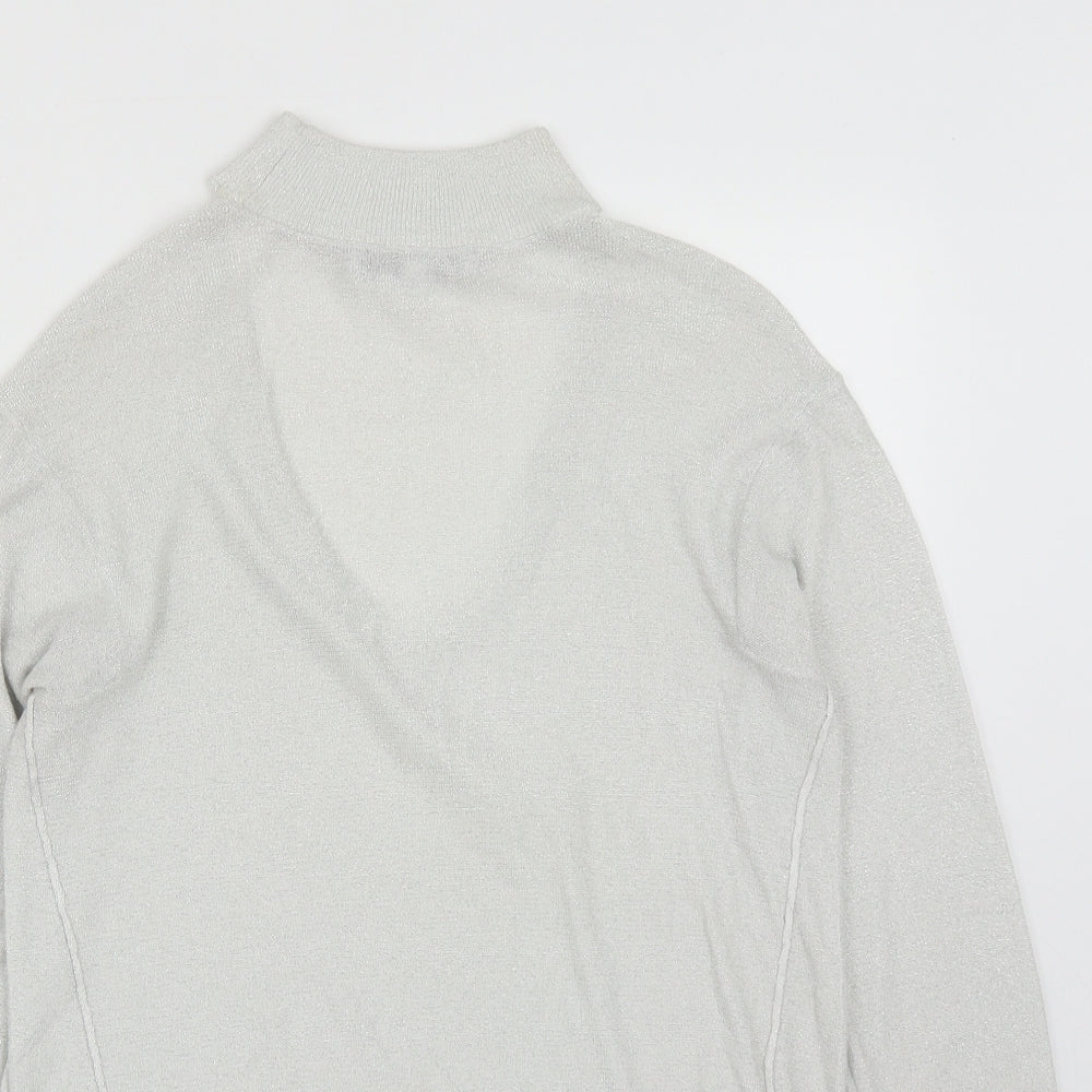 Womens UK Size 6 NEXT Silver Pullover Jumper