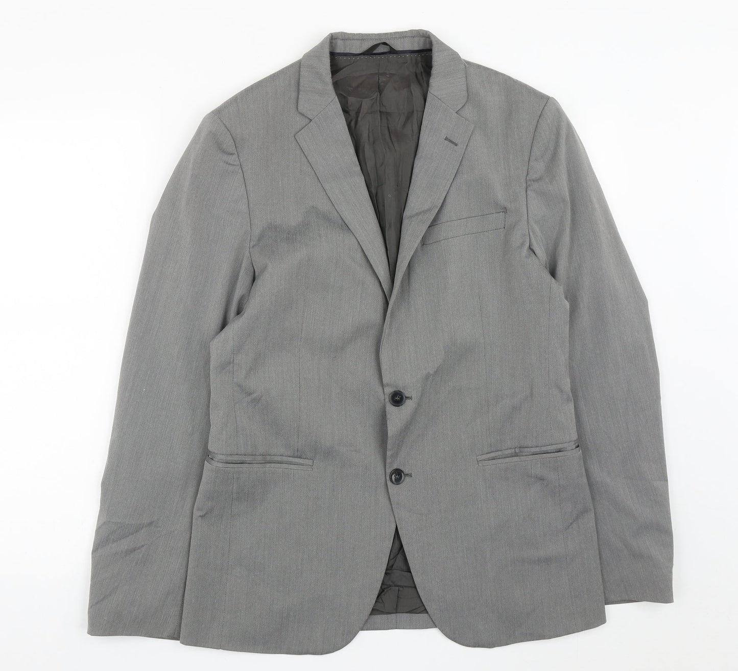 Sisley Mens Grey  Polyester Jacket Suit Jacket Size 38