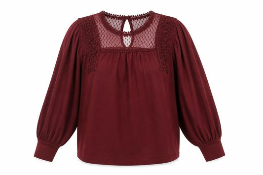 Womens UK Size 12 Kaleidoscope Red Basic Blouse