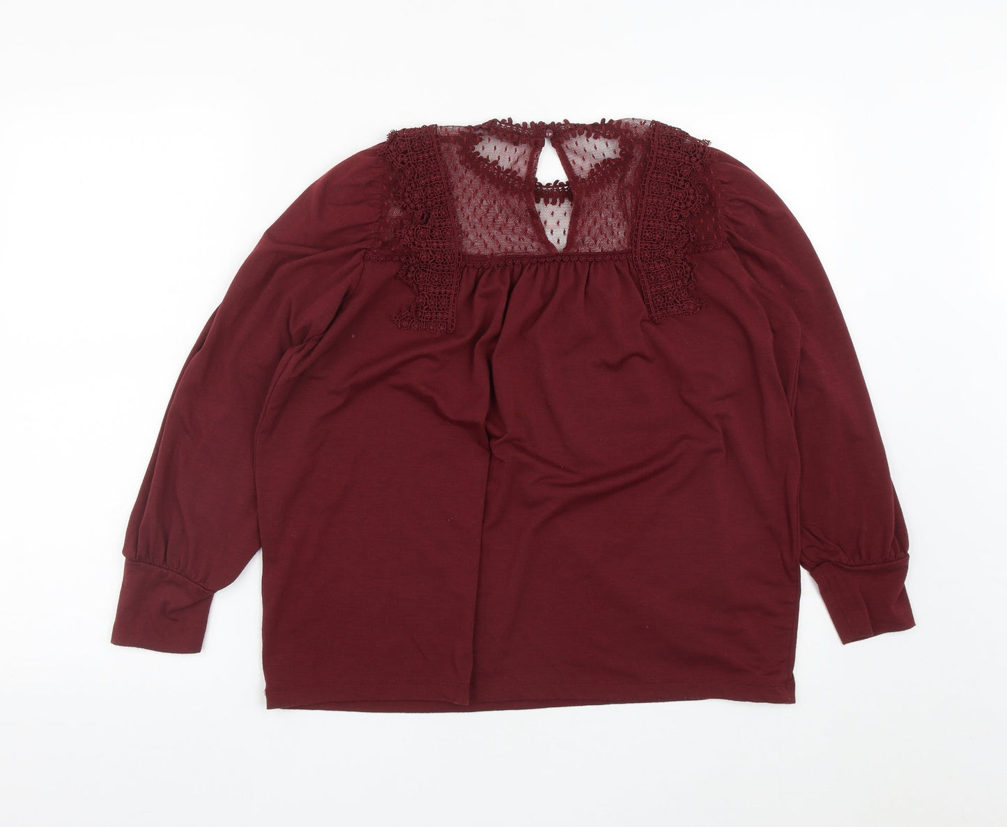 Womens UK Size 12 Kaleidoscope Red Basic Blouse
