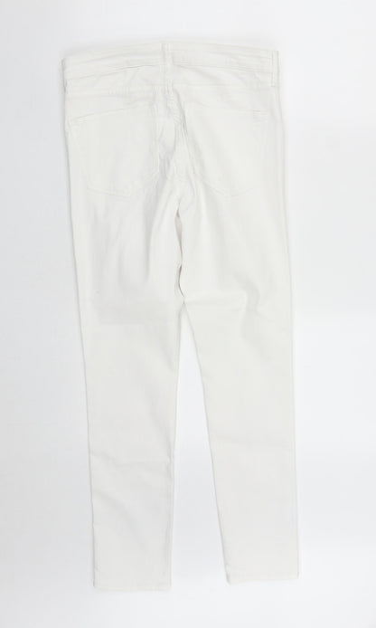 Womens UK Size 30 in H&M Regular Fit Skinny White Jeans