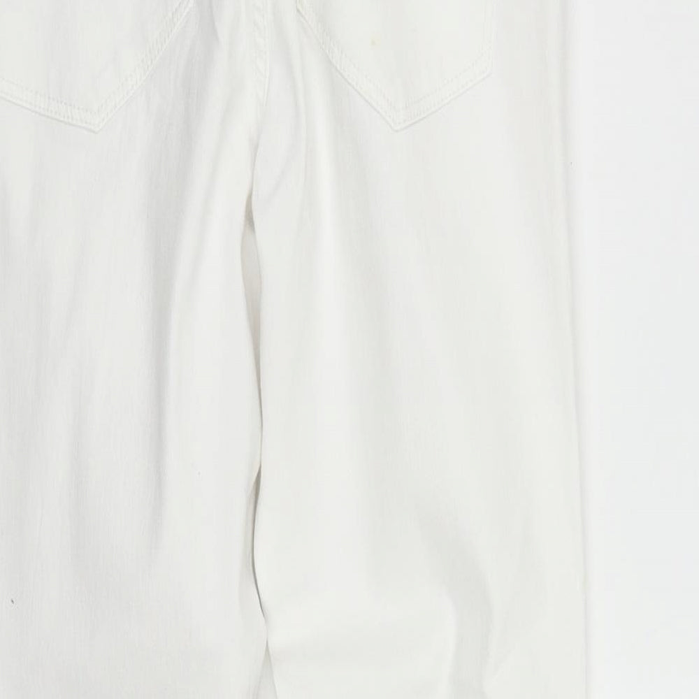 Womens UK Size 30 in H&M Regular Fit Skinny White Jeans
