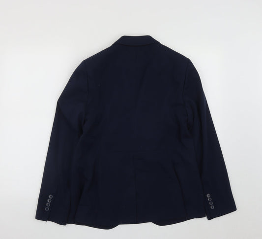 Marks and Spencer Womens Blue  Polyester Jacket Suit Jacket Size 14