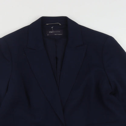 Womens UK Size 14 Marks and Spencer Regular Blue Suit Jacket
