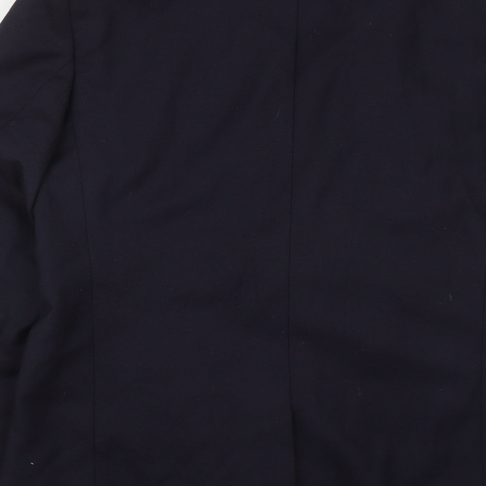 Dale Rhodes Mens Blue  Polyester Jacket Suit Jacket Size 40