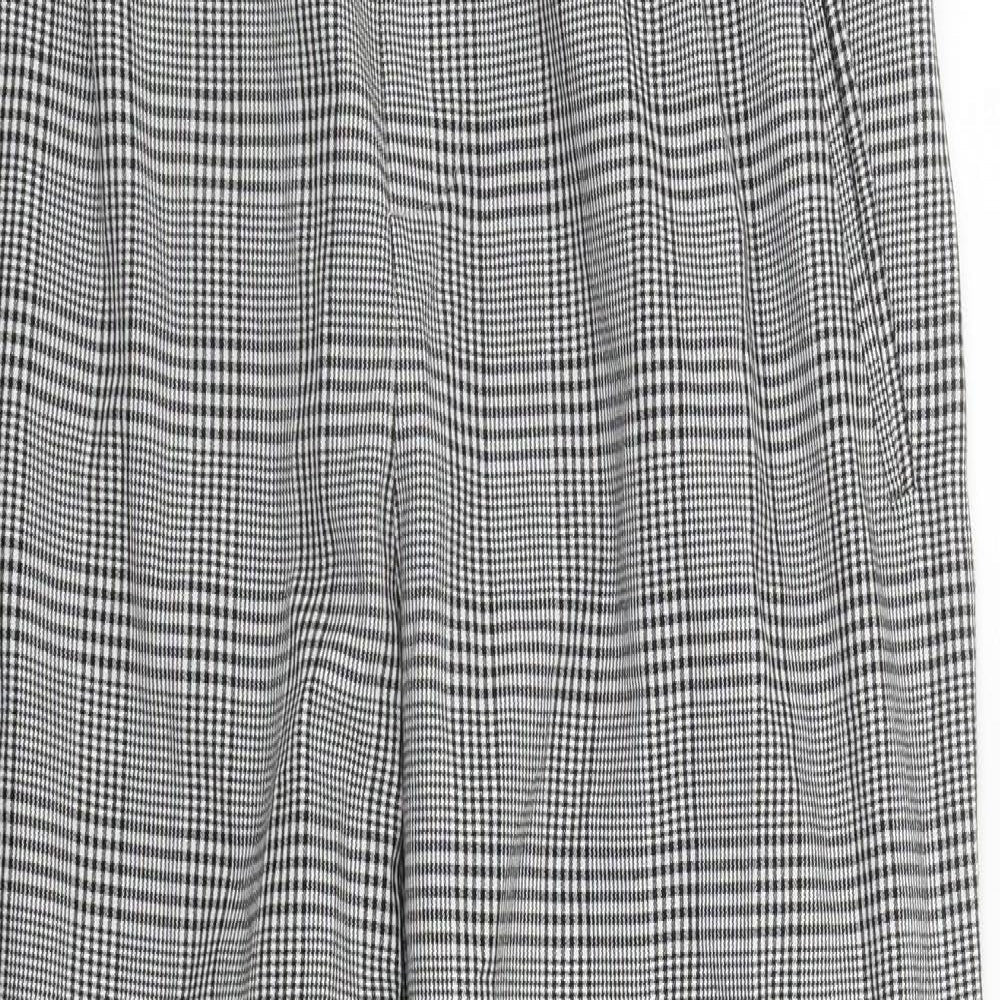 Womens UK Size M Zara Regular Fit Carrot Black Trousers