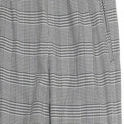 Womens UK Size M Zara Regular Fit Carrot Black Trousers