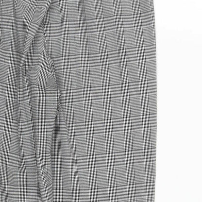 Womens UK Size M Zara Regular Fit Carrot Black Trousers
