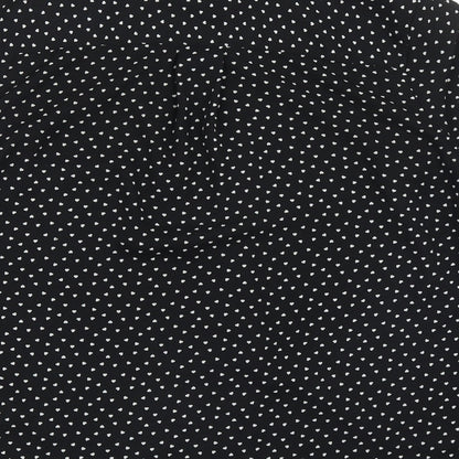 Womens UK Size 10 New Look Black Basic Button-Up