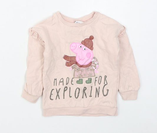 George  Pink  Cotton Pullover Jumper Size 18-24 Months  Pullover - Peppa Pig