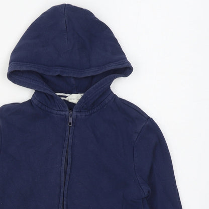 H&M Boys Blue  Cotton Full Zip Hoodie Size 6-7 Years  Zip