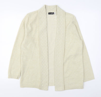 Womens UK Size M Insight Beige Cardigan Jumper