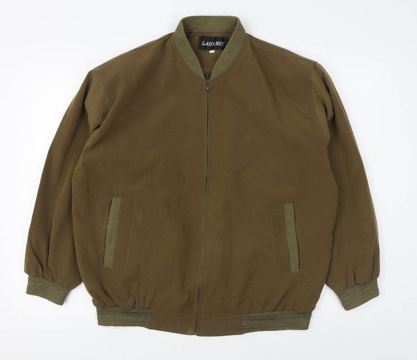 Mens UK Size S Lady Mei Green Bomber Jacket