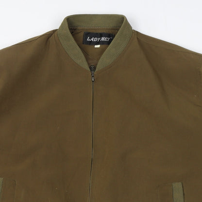 Mens UK Size S Lady Mei Green Bomber Jacket