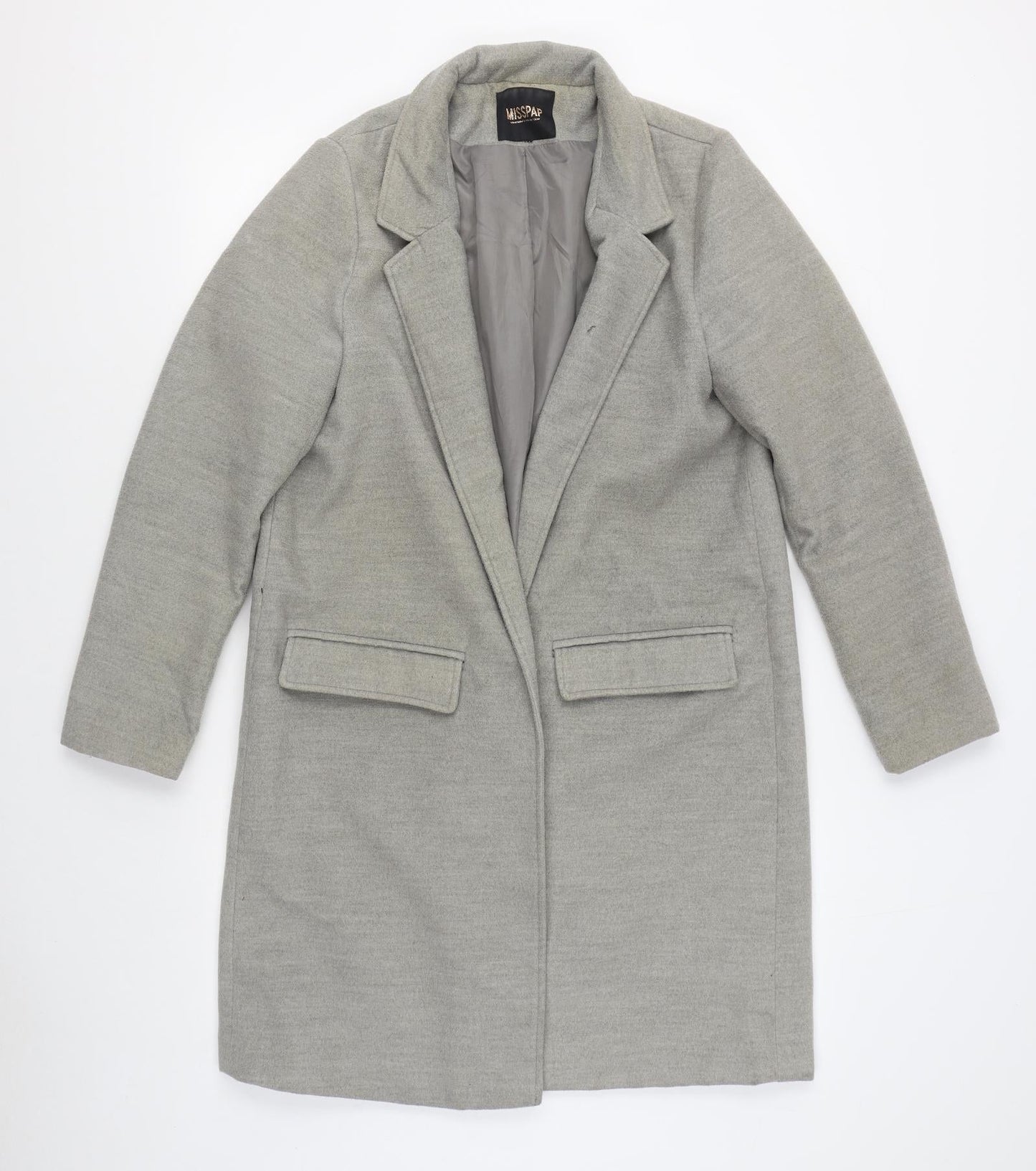 Miss Pap Womens Grey   Overcoat Coat Size L