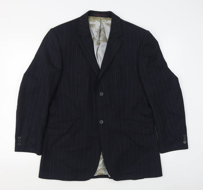 Mens UK Size 38 City Survival Regular Blue Suit Jacket