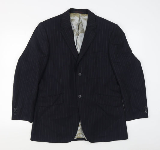Mens UK Size 38 City Survival Regular Blue Suit Jacket