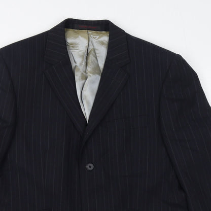Mens UK Size 38 City Survival Regular Blue Suit Jacket
