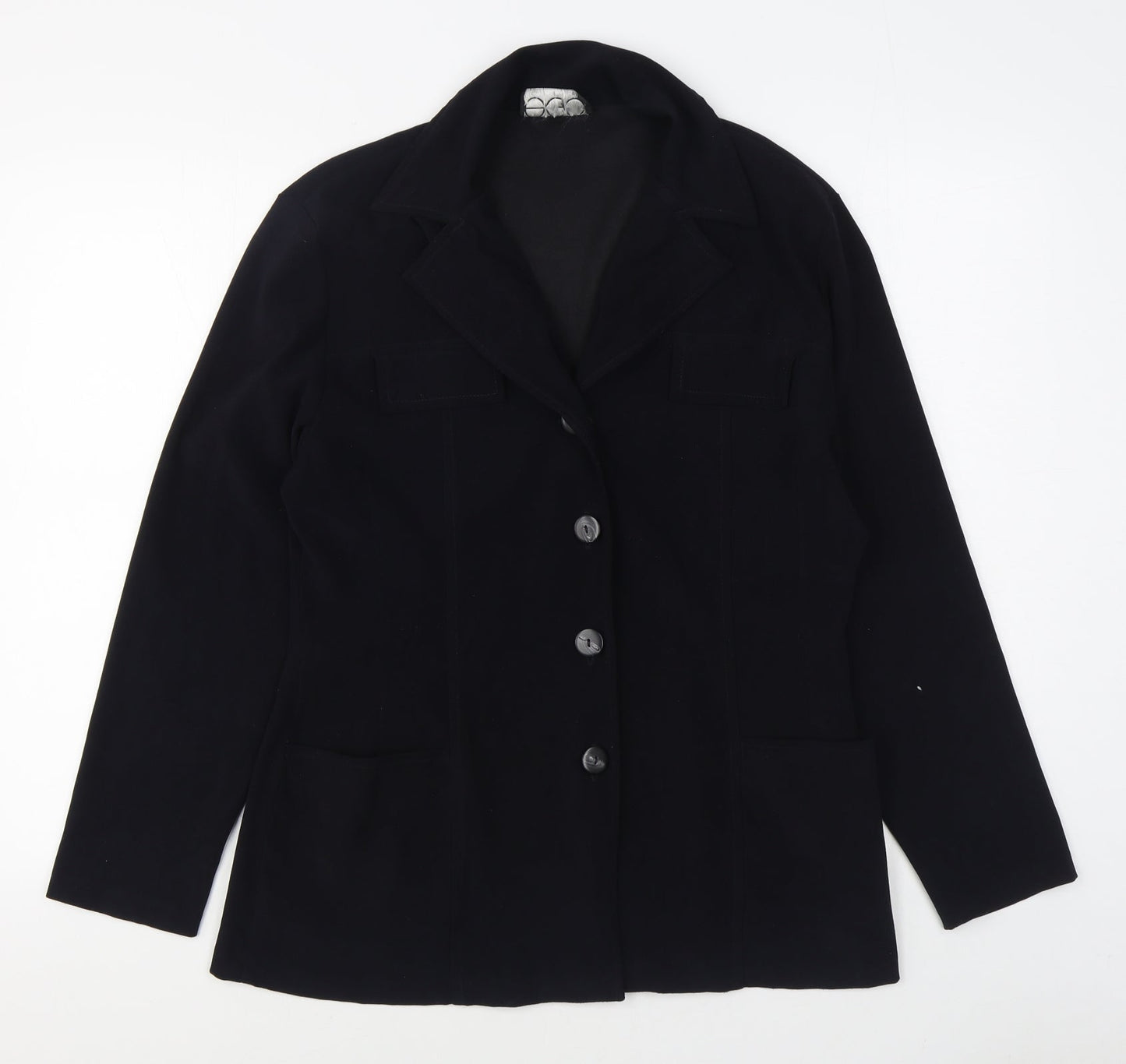 Ego Womens Black   Jacket Blazer Size 14  Button