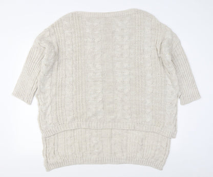 Womens UK Size M Preworn Beige Pullover Jumper