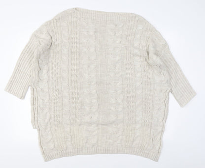 Womens UK Size M Preworn Beige Pullover Jumper