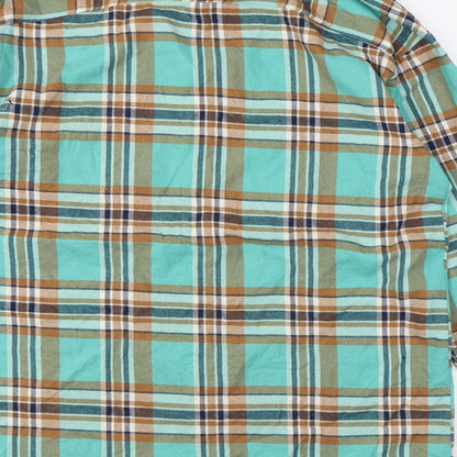 Mens UK Size M Boohoo Green  Button-Up Long Sleeve Casual Shirt