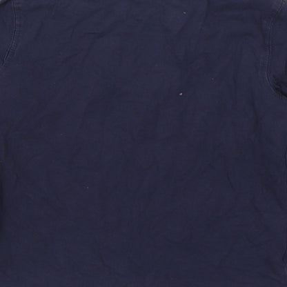 Mothercare Boys Blue  Cotton Basic T-Shirt Size 2-3 Years Round Neck Pullover
