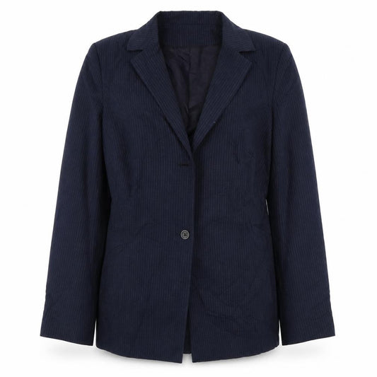 George Womens Blue Striped  Jacket Blazer Size 12  Button