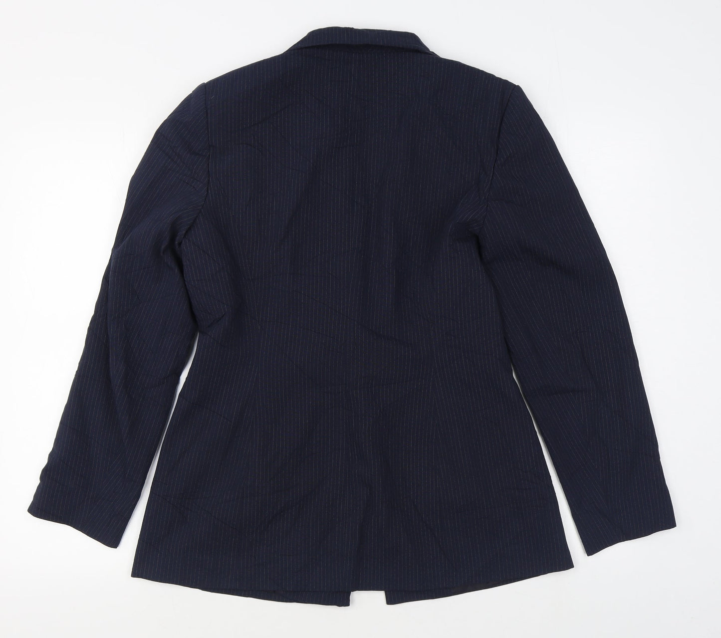 George Womens Blue Striped  Jacket Blazer Size 12  Button