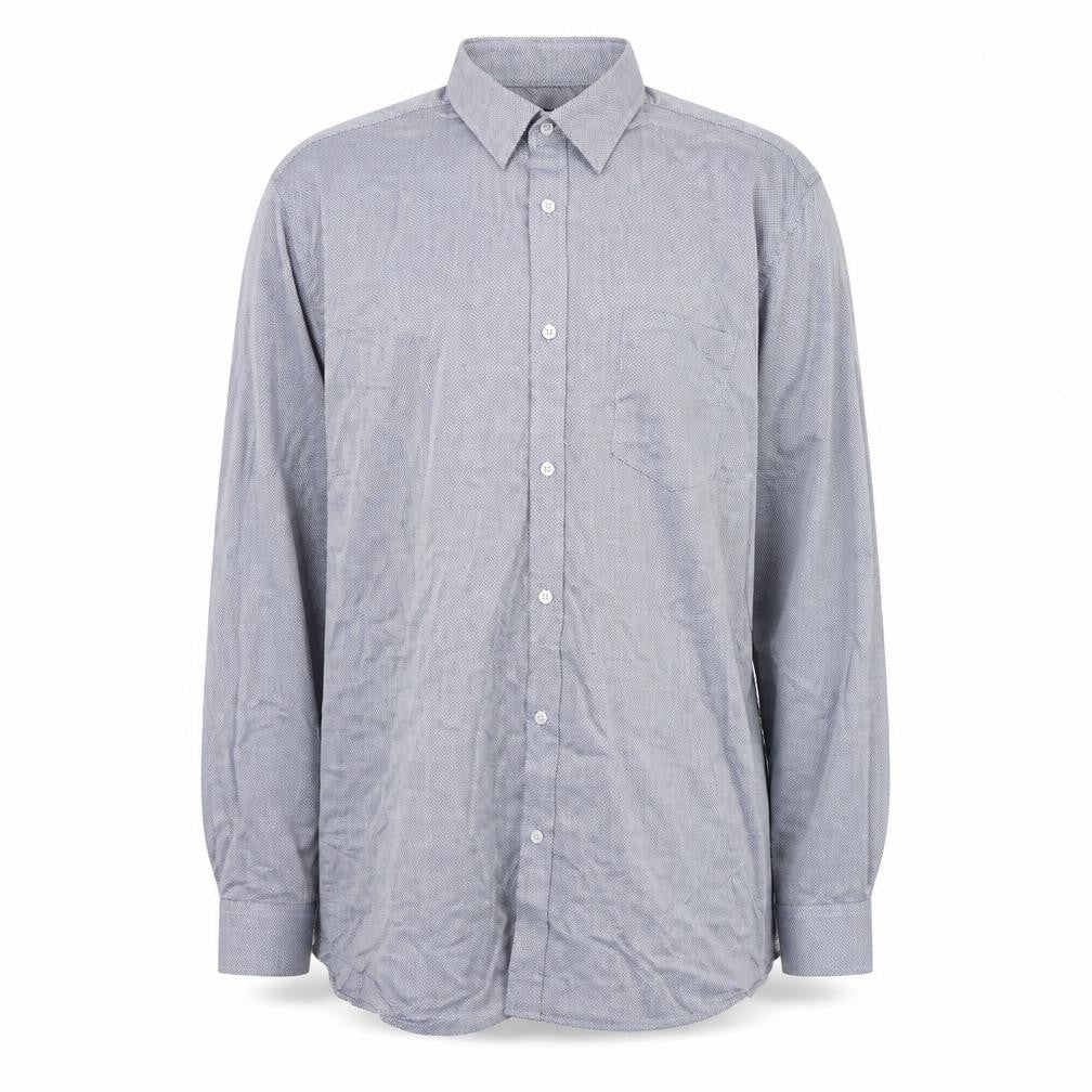 Mens UK Size 43 F&F Blue  Button-Up Long Sleeve Casual Shirt