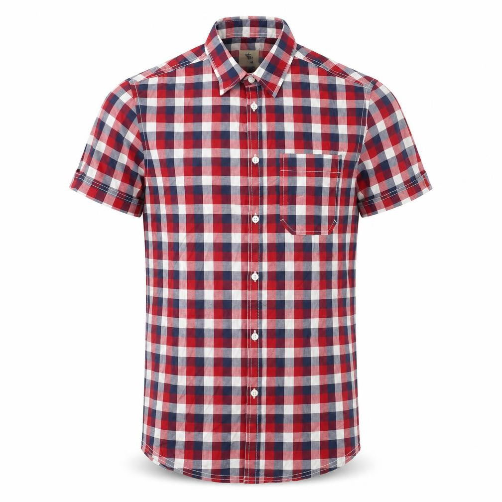 Cedarwood State Mens Red Plaid Cotton Button-Up Size XS Collared