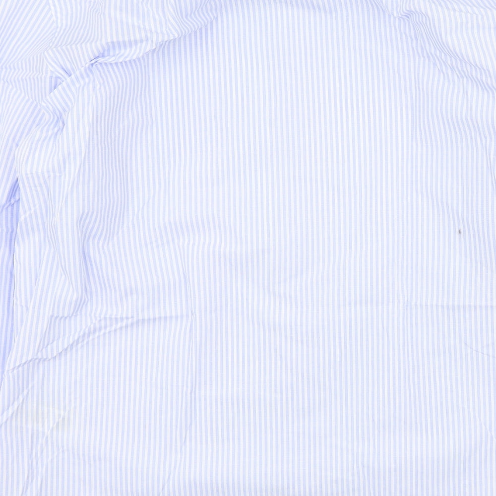 Mens UK Size 39 Marks and Spencer Blue  Button-Up Long Sleeve Casual Shirt