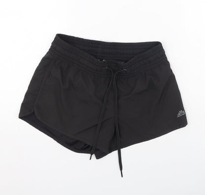 H&M Womens Black  Polyester Sweat Shorts Size 6 L4 in Regular